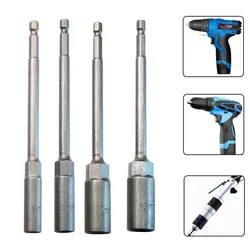 1pc 150mm Socket Wrench Hexagon Nut Driver Drill Bit Adapter 5.5-19mm For Electric Wrench Extension Sleeve Socket Wrench