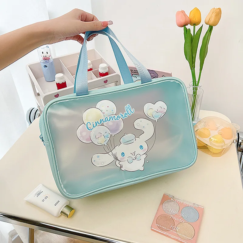 

Косметичка Hello Kitty, многофункциональная косметичка Sanrio, сумка для хранения, дорожный косметический органайзер, кошелек Kuromi, чехол для туалетных принадлежностей