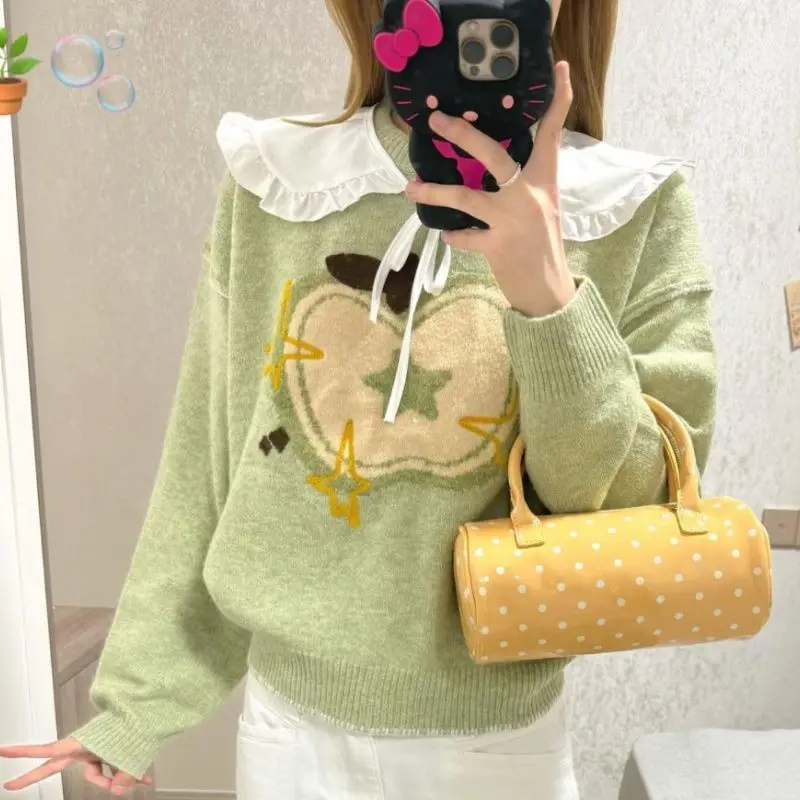 Maglione girocollo Mori 2025 Autunno Inverno Nuovo abbigliamento moda coreana Pullover caldo skinny lavorato a maglia Pull Femme