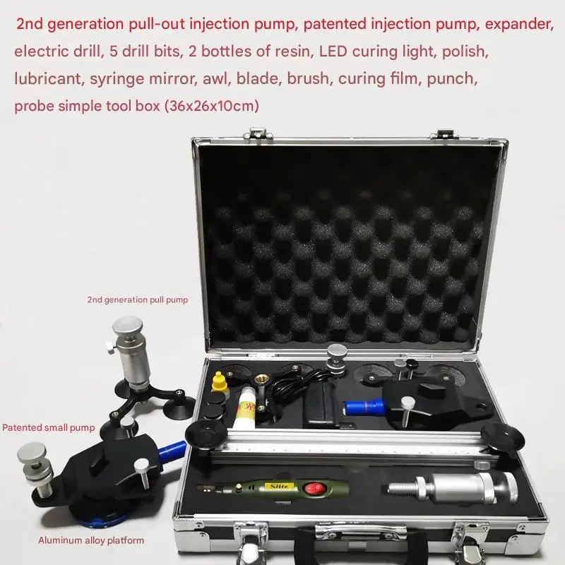 طقم تصليح زجاج السيارة 24 قطعة لصيانة المركبات الشخصية - أداة تثبيت رقاقة تكسير الزجاج الأمامي لخدمات رعاية السيارات ذات الضرر الصغير #2