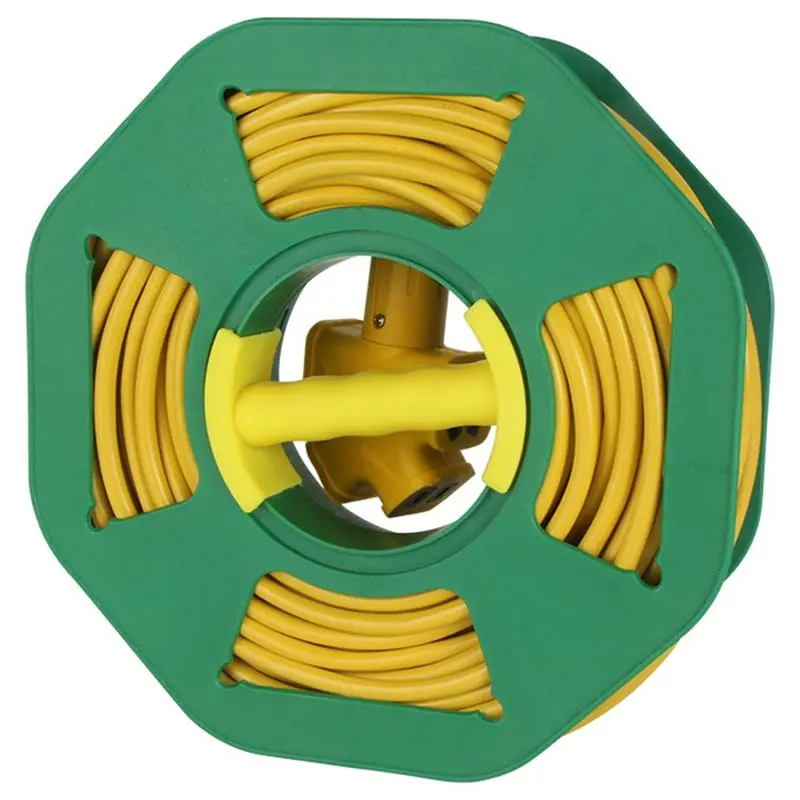 

Диск для намотки кабеля ABCL с шестигранной рамкой для быстрой организации проводов, портативный органайзер для кабелей для дома, улицы, автофургона, зеленый