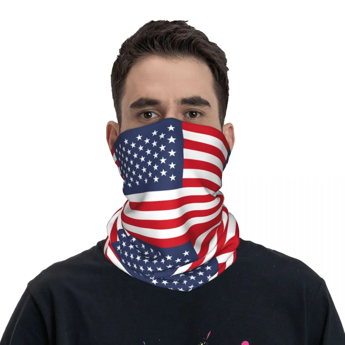 Usa Flag Accessories Neck Gaiter Motocross Motorsports Wrap Scarf Multi Use Riding Headband