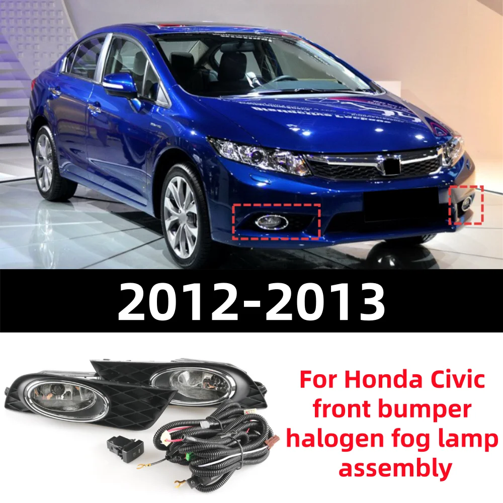 

For Honda Civic 2012-2013 car front bumper halogen fog lamp assembly kit