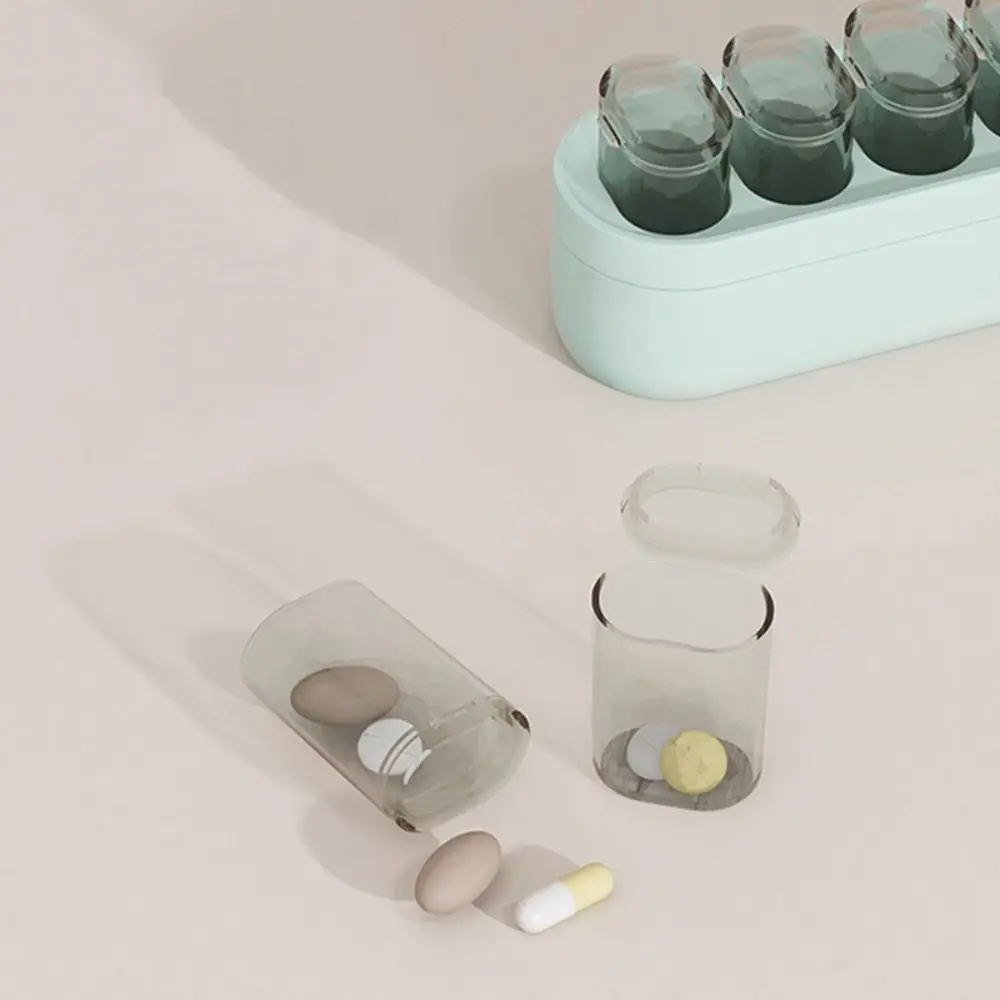 Mini Large Capacity Seven-Day Pill Boxes Detachable Multifunction Pill Dispenser Box Waterproof Durable Pill Case Household