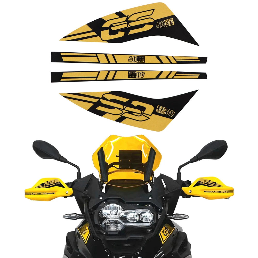 R1200GS R 1250GS Macera F850/750/650GS g310gs F900XR Motosiklet Handguard Çıkartması el koruması Kalkanı 40 Yıl GS Etiket