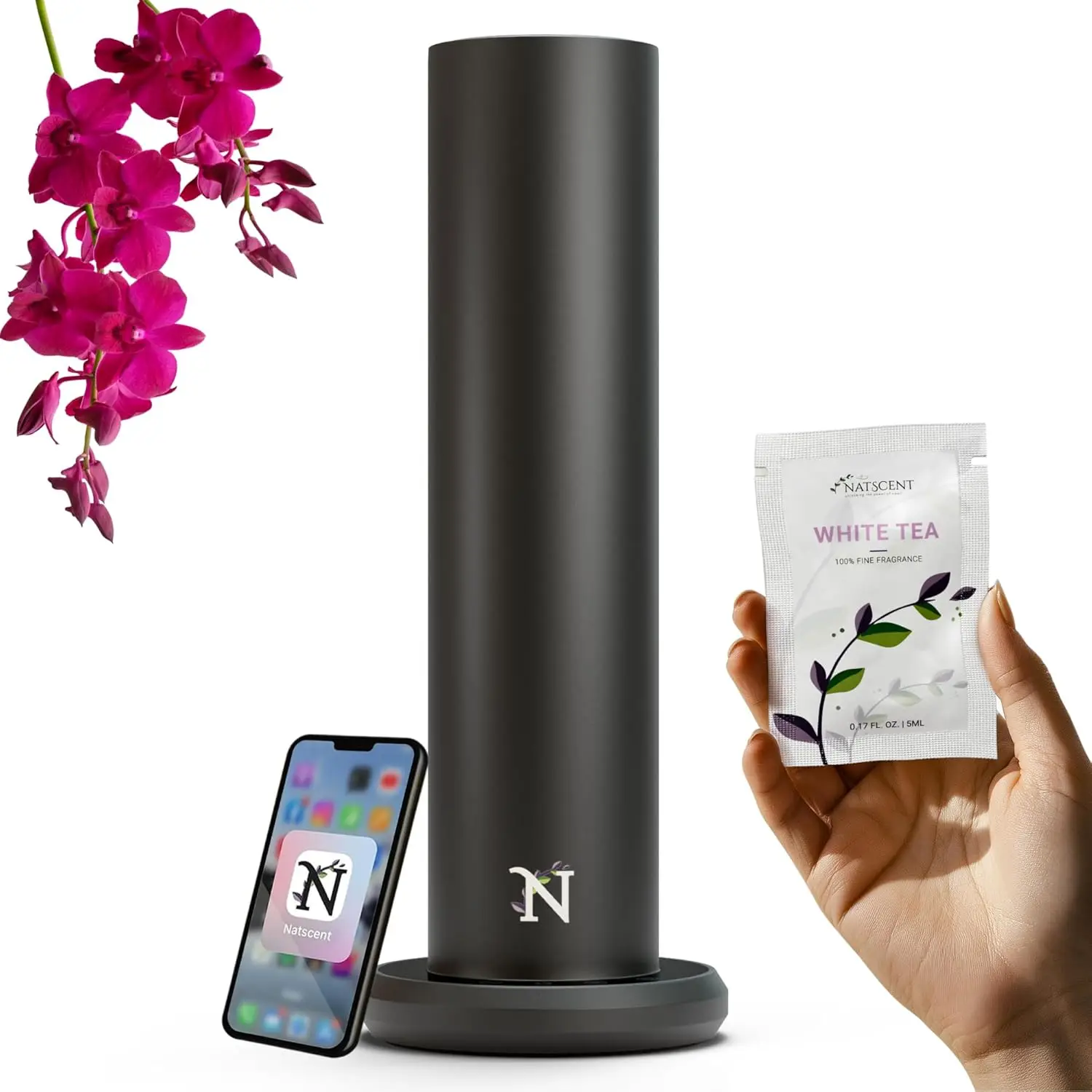 Oil Diffuser for Home with Fragrance Sample, App & Manual Control, Cold-Air Scent Diffusers for Home, Large Room, Hotel Scent Di