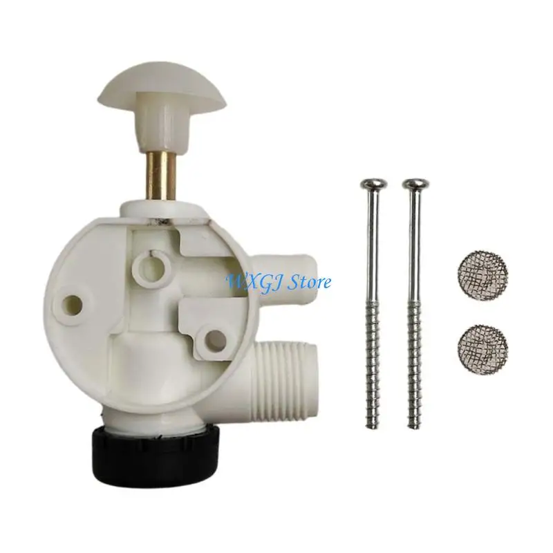 

37JE 385314349, Toilet Water Valves Assembly, Pedals Flush Toilets Repair for RVs