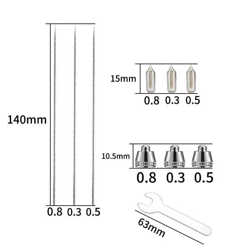 Kit D'accessoires Pour aérographe, Buse Et Outil De Remplacement, Nombreux Types De pièces De Rechange