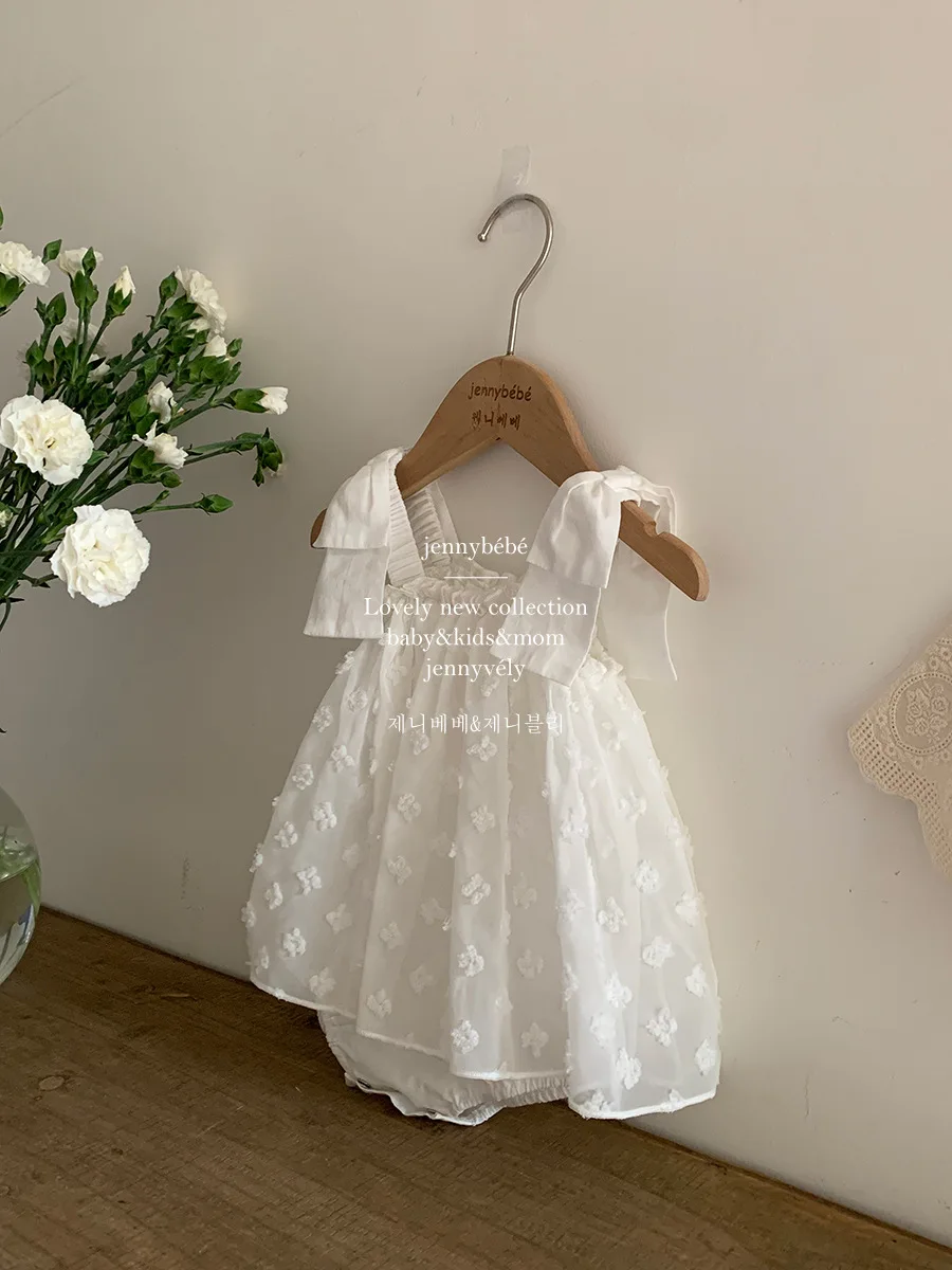 Family Matching  Summer Floral Dress Mother Daughter Sleeveless Lace Dress  Baby Girl Bodysuit Baby Girl Birthday Dress