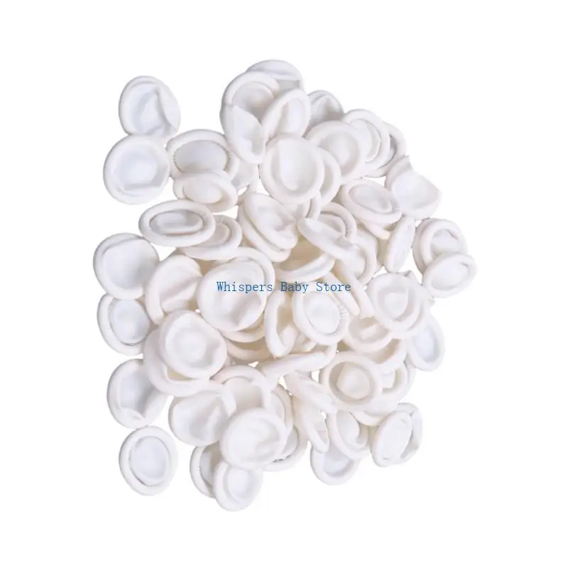 U90E 50 قطعة من مهود الأصابع المصنوعة من اللاتكس المضاد للانزلاق لمقاومة العرق وأكمام الأصابع المريحة لأعمال إصلاح الإلكترونيات