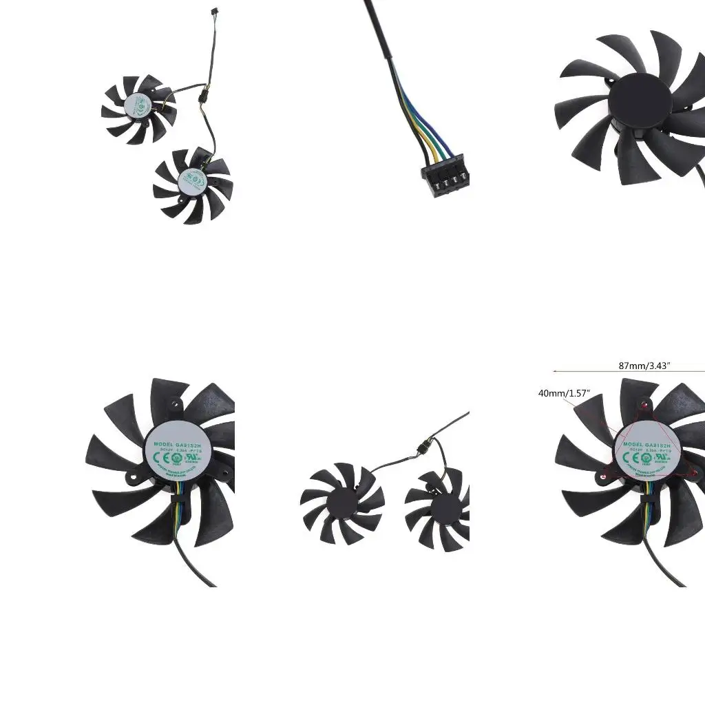 87MM Cooler Fan 4Pin 12V 0.35A GA92A2H VGA Fan Graphics Card Fan for Zotac GeForce 2070 SUPER Mini 8GB Cooler