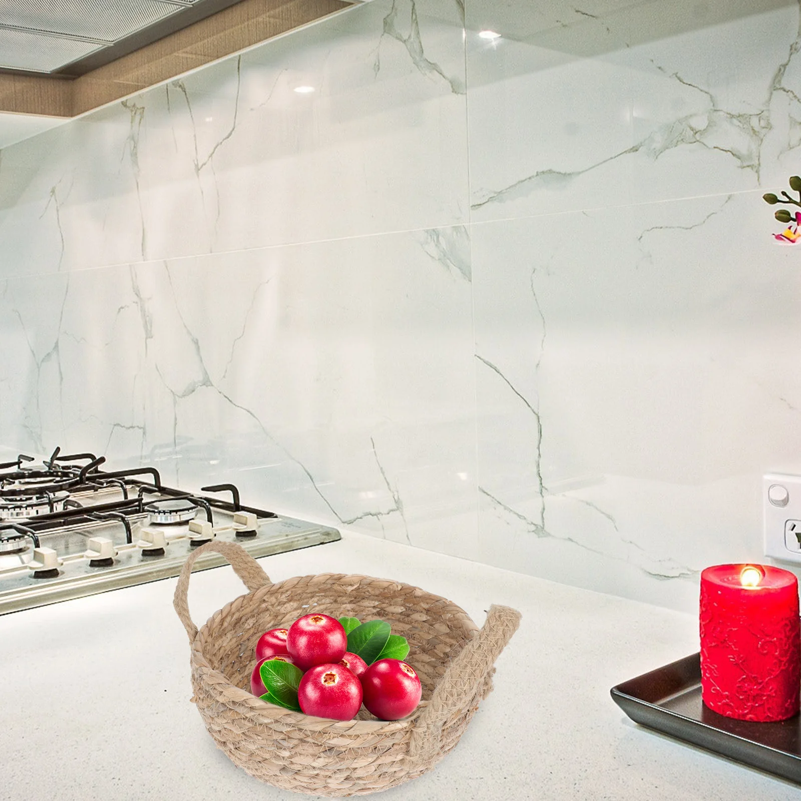 

Woven Fruit Basket Exquisite Light Storage Organizer Home Decor Multifunctional Simple Elegant Beautiful Generous Unique Party