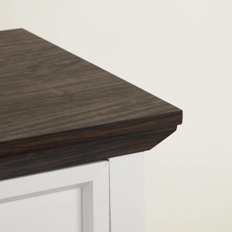 Cômoda de cabeceira alta de 48 polegadas, armário de armazenamento de madeira, cômoda para