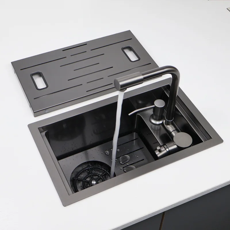 

Hidden ultra-small size mini island bar, invisible sink, single sink, cup washer, dining table, vegetable basin, tea room