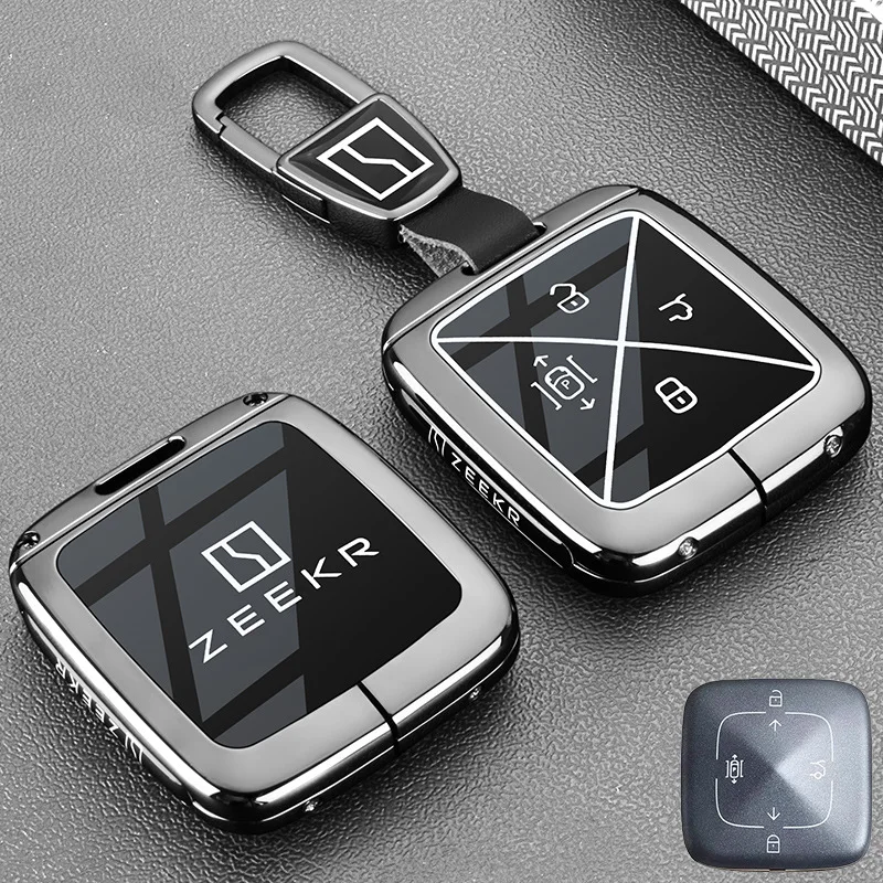 Car Zinc Alloy TPU Key Case Cover Holder Chain For ZEEKR MIX 7X 8X 001FR 007 009