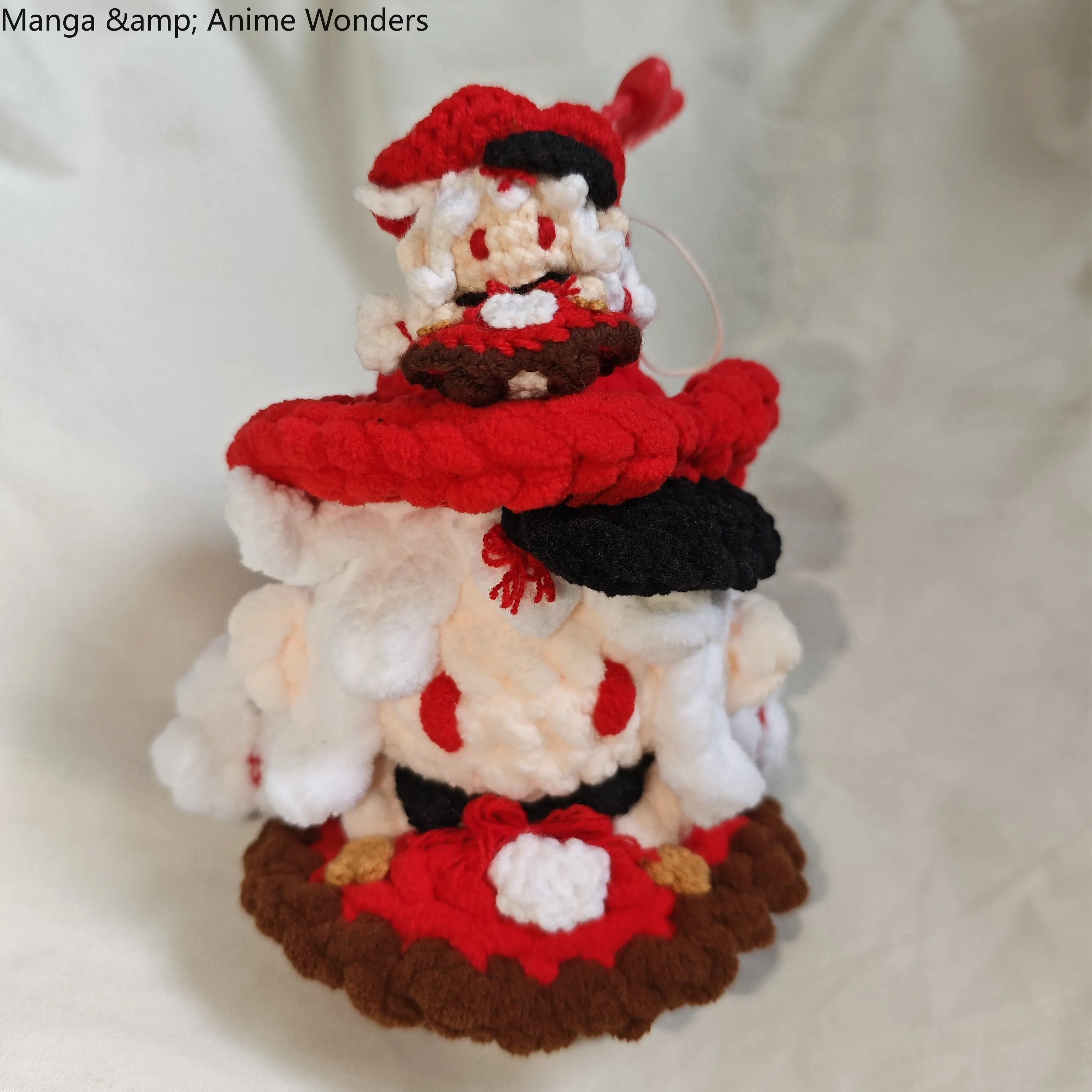 

Anime Genshin Impact Klee Cosplay Cartoon Handmade Crocheting Keyring Plaything Fluffy Cotton Puppet Keychain Maumet Model Gift