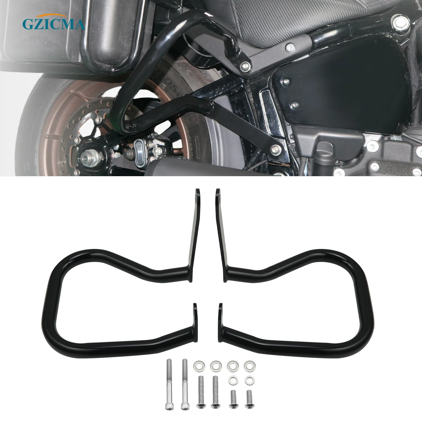 

Мотоциклетный шоссейный бампер, задние аварийные дуги, подходят для моделей Harley Low Rider ST FXLRST 2022-2024 Sport Glide FLSB 2018-2023