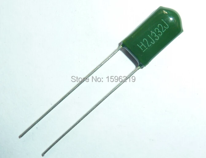 100pcs Mylar Film Capacitor 630V 2J332J 3300pF 3.3nF 2J332 5% Polyester Film capacitor