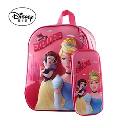 Disney Cute Cartoon Mickey and Minnie Animated Children's Schoolbag Pencil Case Two-piece Set Kindergarten Children's Backpack