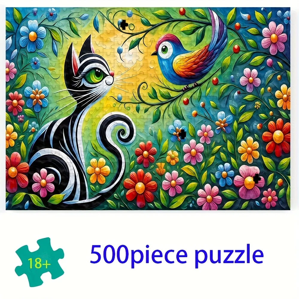 Puzzle adulte 500/1000 pièces |   Jeu familial amusant de haute qualité, anti-stress, idéal pour les anniversaires, Noël, Halloween et cadeau