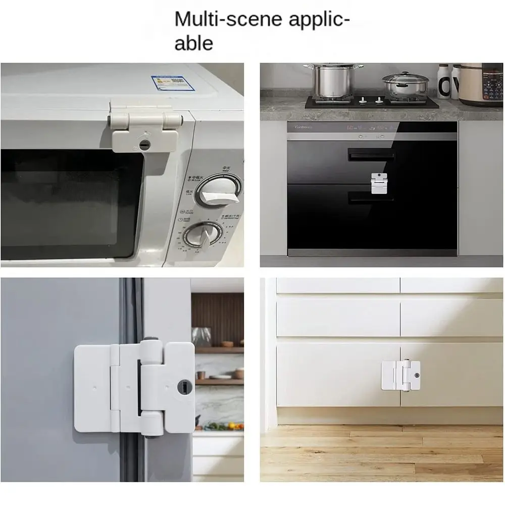 Baby Safety Drawer Lock password Anti-Pinching Hand Cabinet Drawer Locks Plastic White Safety Buckle for Kids Protection