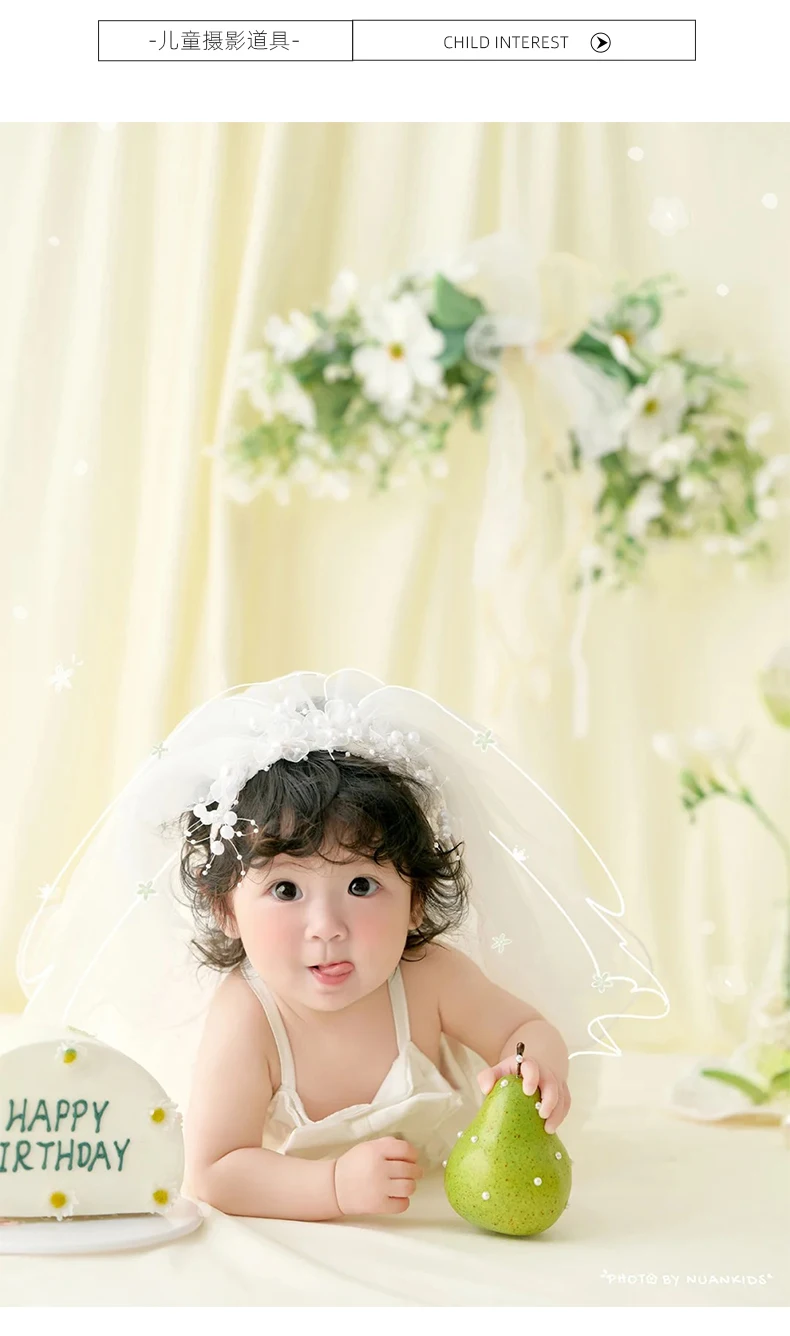 Pakaian Fotografi Anak Foto Seratus Hari Bayi Fotografi Baru Rok Renda Fotografi Anak-anak