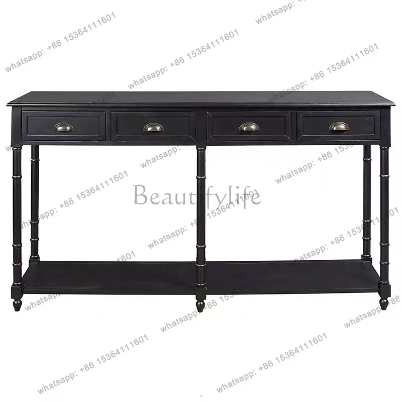 

Американский прикроватный столик в деревенском стиле для прихожей, декоративный шкаф для гостиной в старинном стиле