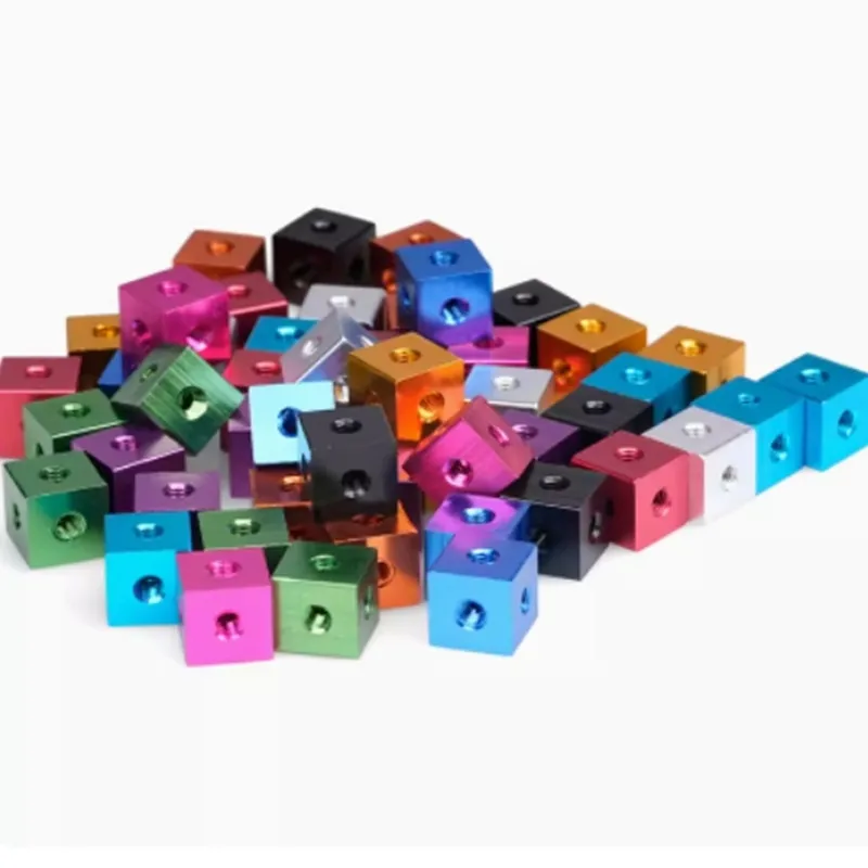 10PCS M3 M4  colourful Square Fixed Block Square Corner Nut Six-Sided Thread Plate Link Block  Fixing Acrylic Box