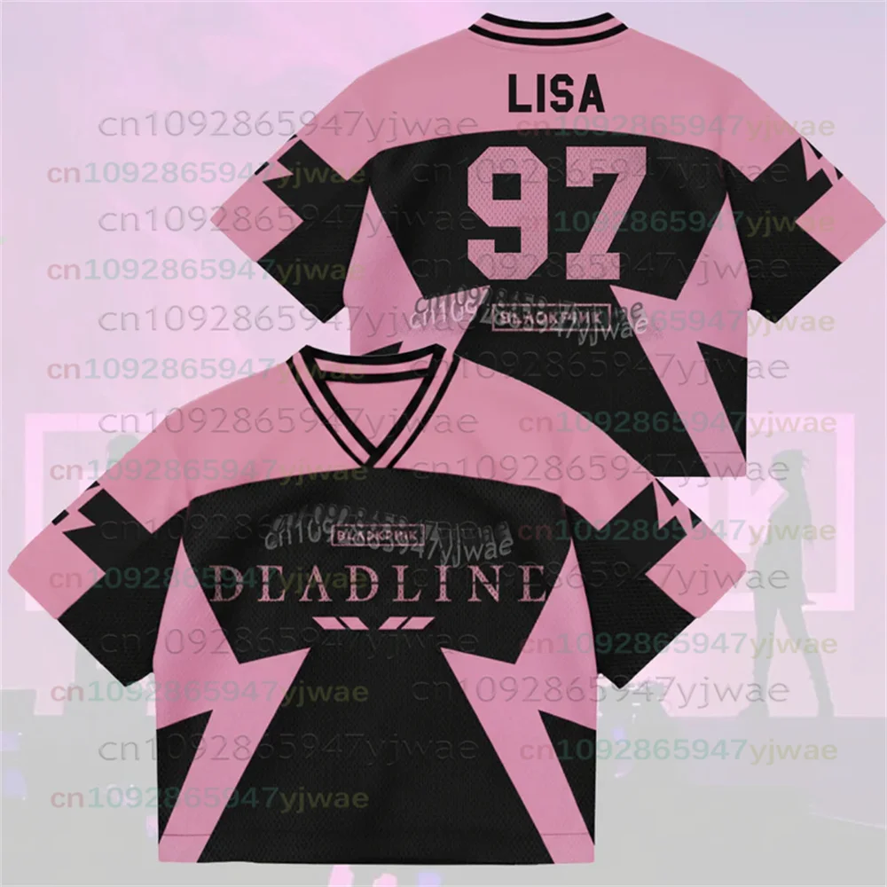 2026 Y2K Korean Girls/Boys Group Concert T-Shirt RosÉ Letter Printed Short Sleeved Fashion Blink Women Men's Kids Pink Jerseys