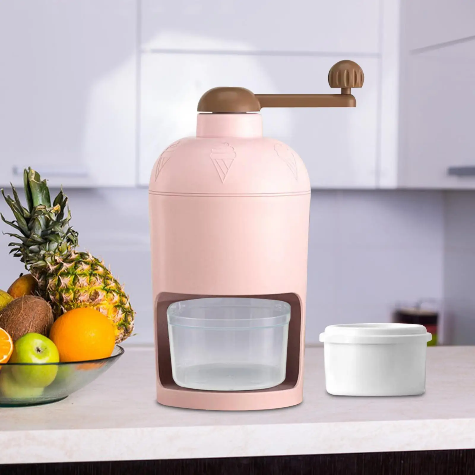 Ice Shaving Machine Slushie Portable with Ice Cube Tray DIY Ice Shaver Ice Crusher for Cafe Party Camping Bars Restaurants