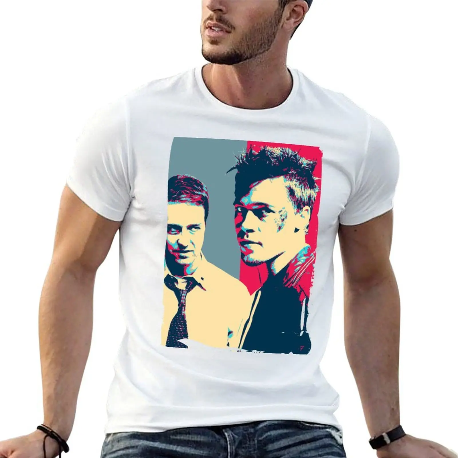 

Fight Club Revisited - футболка Tyler Durden and The Narrator, мужская роскошная футболка для мужчин, футболка из 100-процентного хлопка