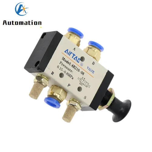 Válvula de inversión 1/4 ""2 posiciones 5 puertos válvulas manuales de aire 4R210-08 válvula de control neumático con accesorios silenciador de aire