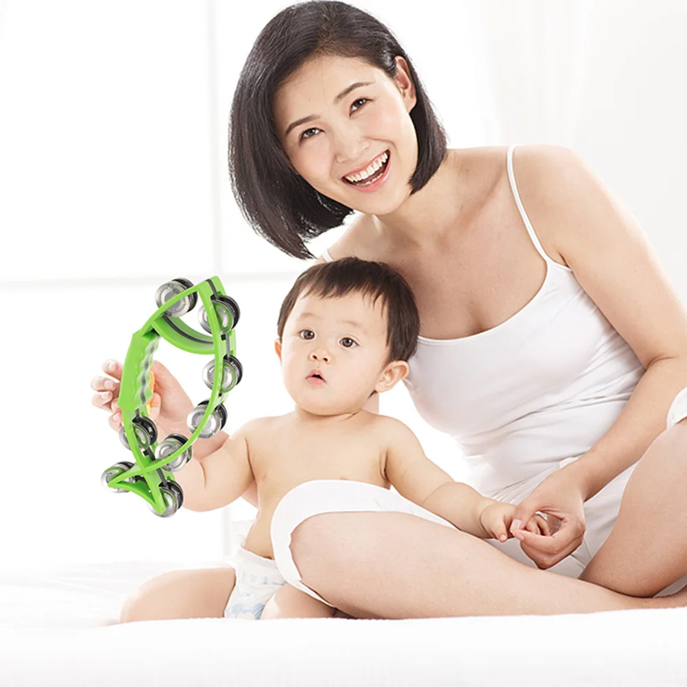 

2Pcs Fish Shaped Hand Bell Toys Musical Instruments Percussion Tambourine Bells Toys for Children Party Gift