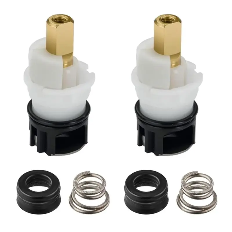 

A23E-2Set RP25513 Faucet Stem Replacement For Delta Two Handle Faucet Repair With RP24096 Cartridge RP4993 Seat And Spring