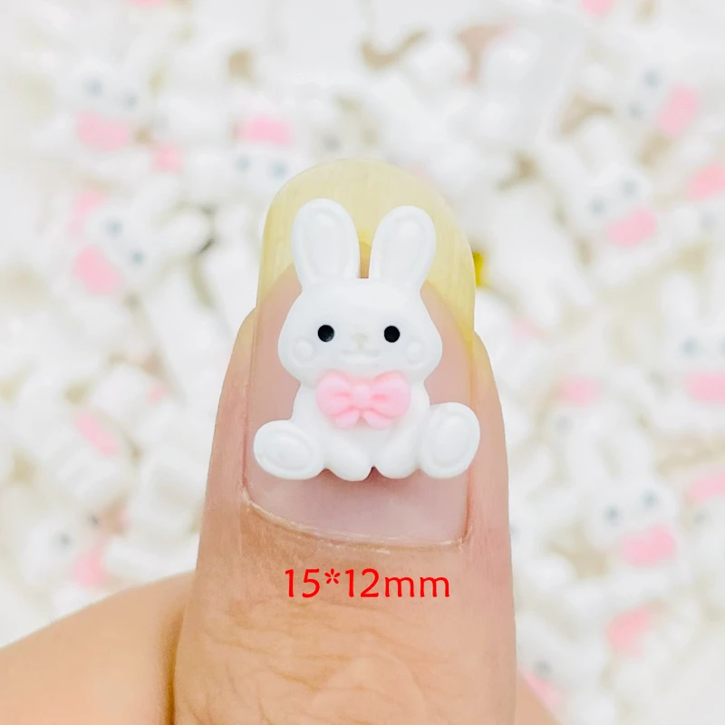 20Pcs New Cute Mini Kawaii Cartoon Rabbit Flat Back Resin Scrapbook Diy Earwear Hairpin Jewelry Craft Decoration Accessories A81