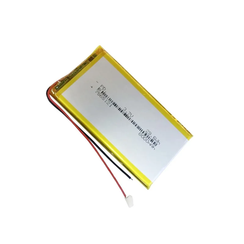 3.7V,8000mAh,7565121 Polymer lithium ion / Li-ion battery for TOY,POWER BANK,GPS,mp3,mp4 Accessories