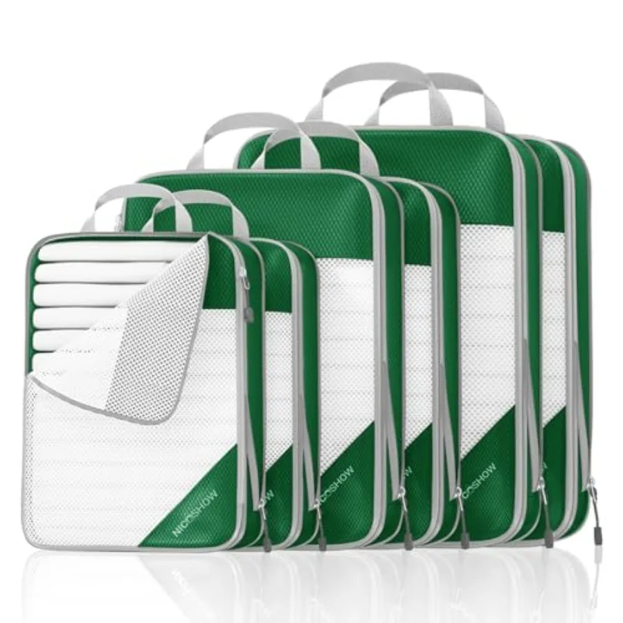 

Комплект из 6 компрессионных упаковочных кубов для путешествий – компактные органайзеры для багажа, экономящие место