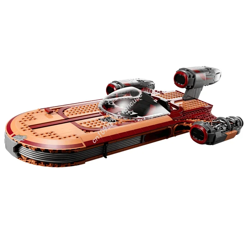 1890PCS Moc Star Battle Luke Skywalker's Landspeeder 75341 Spaceship Model Building Blocks Stacking Toy Creative Christmas Gift