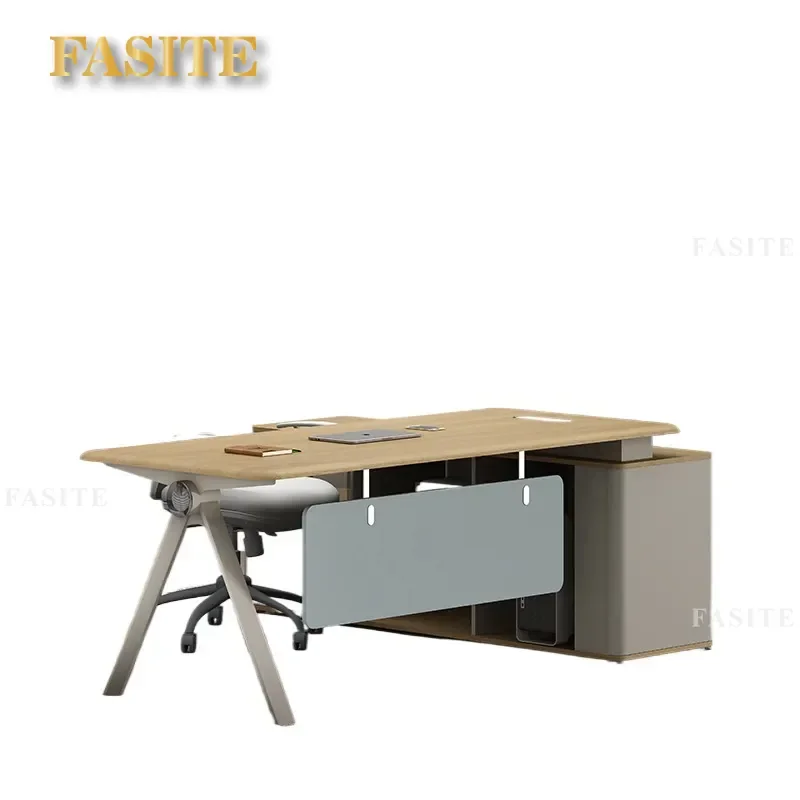 For Light Luxury Modern Simple Office Desk Single Supervisor Manager Boss Table Furniture Home Business Workspace Durable