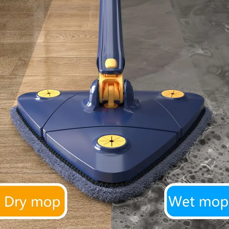 Creative Triangle Mop 360 Rotary Twist Water Squeeze Floor Cleaning Tool Toilet Household Clean Ceiling Corner Cleaning Wall Mop