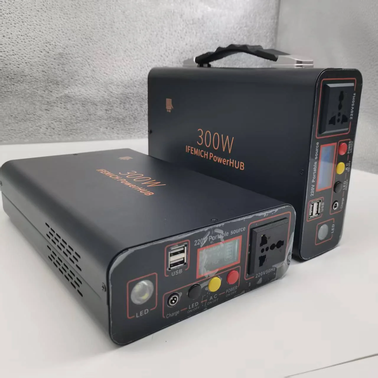300W 휴대용 파워스테이션, 220V AC 콘센트 포함, 야외 캠핑, 비상용 가정용 백업, 노트북 충전용 태양광 발전기 썸네일 3