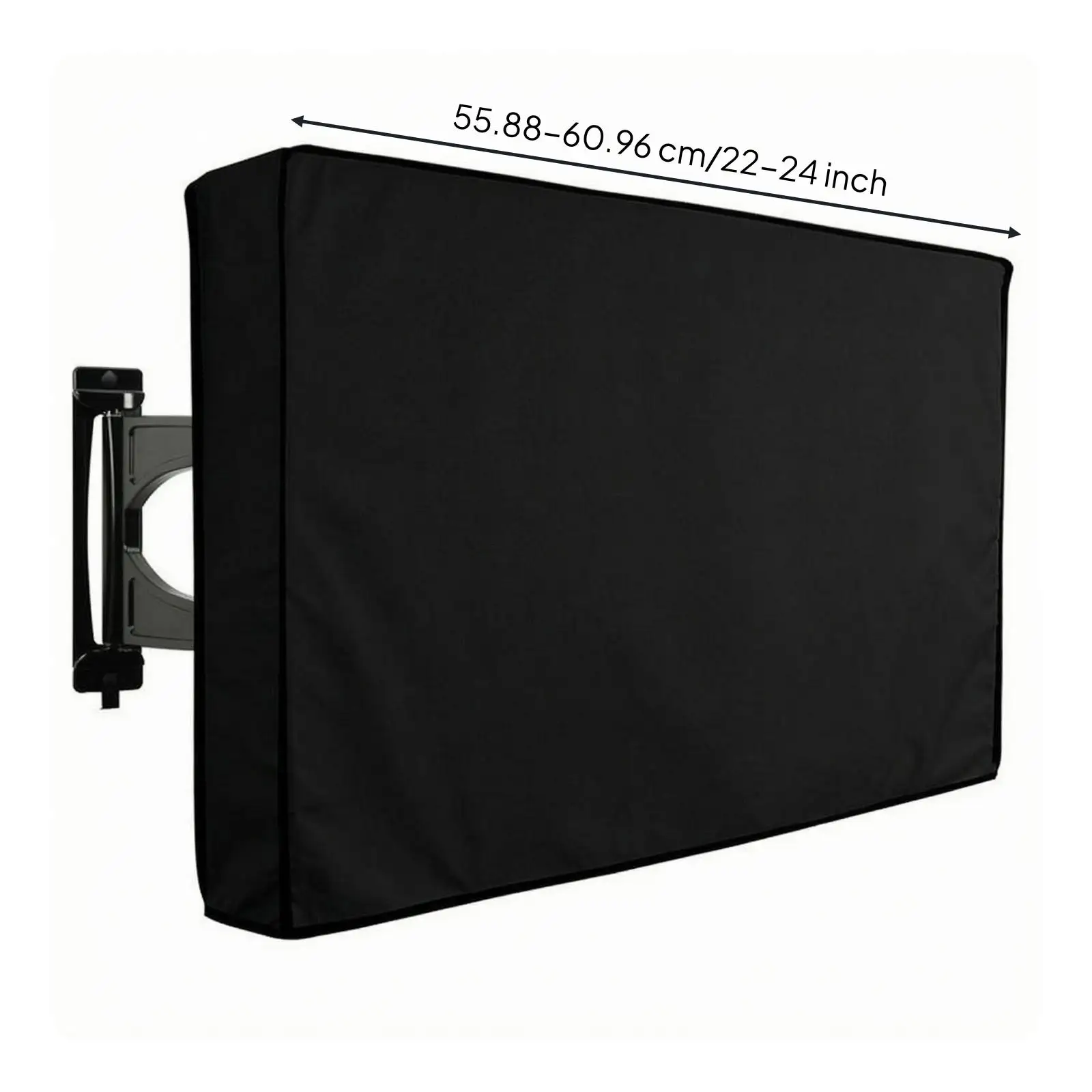 Waterproof Outdoor TV Cover for Wall Mount Bracket 600D Polyester Dust Shield Sleeve 22-24 Inch TV