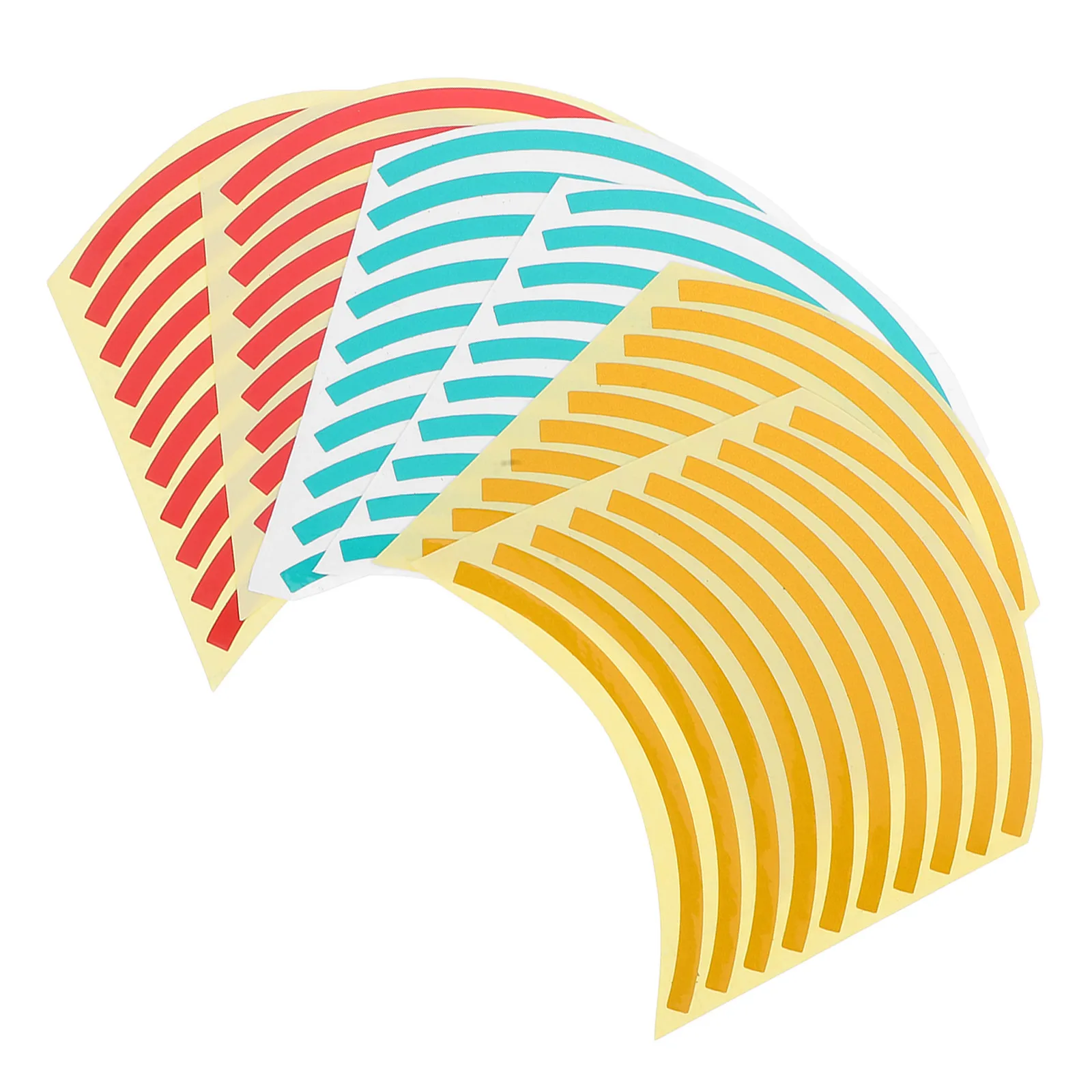 60Pcs Reflective Pressure Gauge Stickers Tri-Color Red Yellow Green Quarter-Circle Design Waterproof Uv-Resistant Industrial