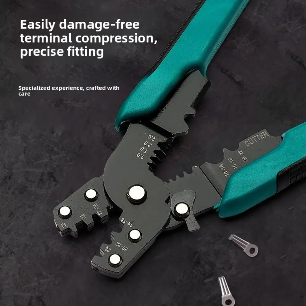 

Миниатюрные электрические клещи для обжима клемм 10-26 AWG, интегрированный дизайн, инструмент для зачистки проводов с функцией резки, для различных типов разъемов