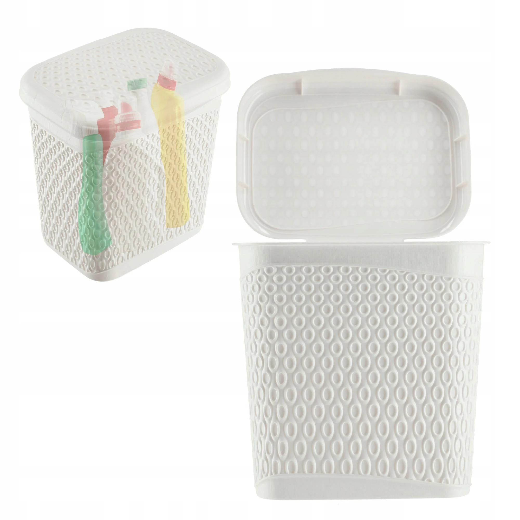 KADAX Poedercontainer voor wasgoed 6L Capsules Wasmiddelen Doos Wit