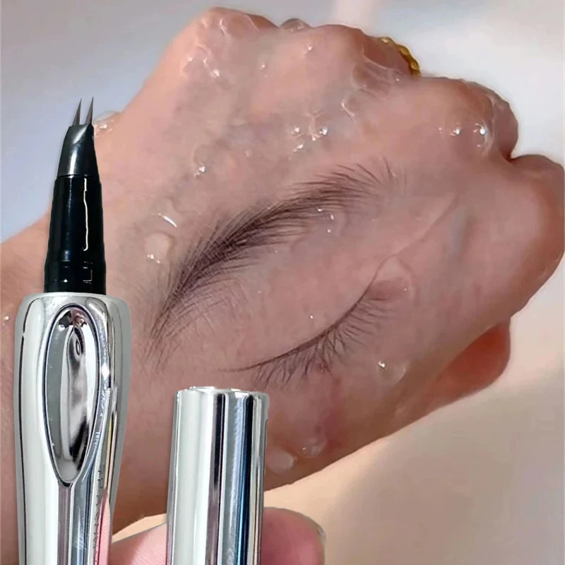 2 Forks Tip Liquid Eyebrow Pen All Day Wear Waterproof Natural Wild Eyebrow Shape Long Lasting Smudge Proof Eye Brow Pen Makeup