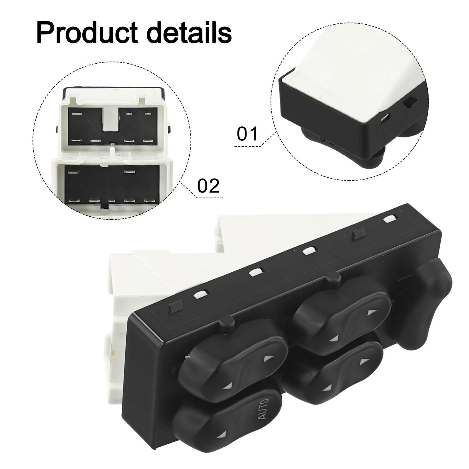 

Easy Install Power Window Switch for Ford For F250 For F350 F450 F550 F650 F750 Navigator Blackwood Replacement