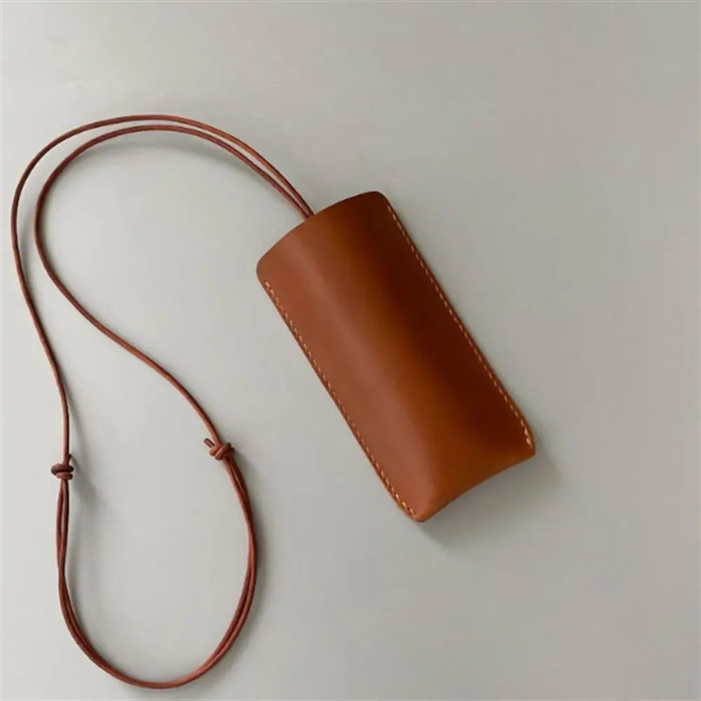 بو الجلود النظارات الشمسية حقيبة التخزين قابل للتعديل حبل سلسلة متعددة الوظائف النظارات الشمسية الحقيبة معلقة الحبل النظارات الشمسية #4