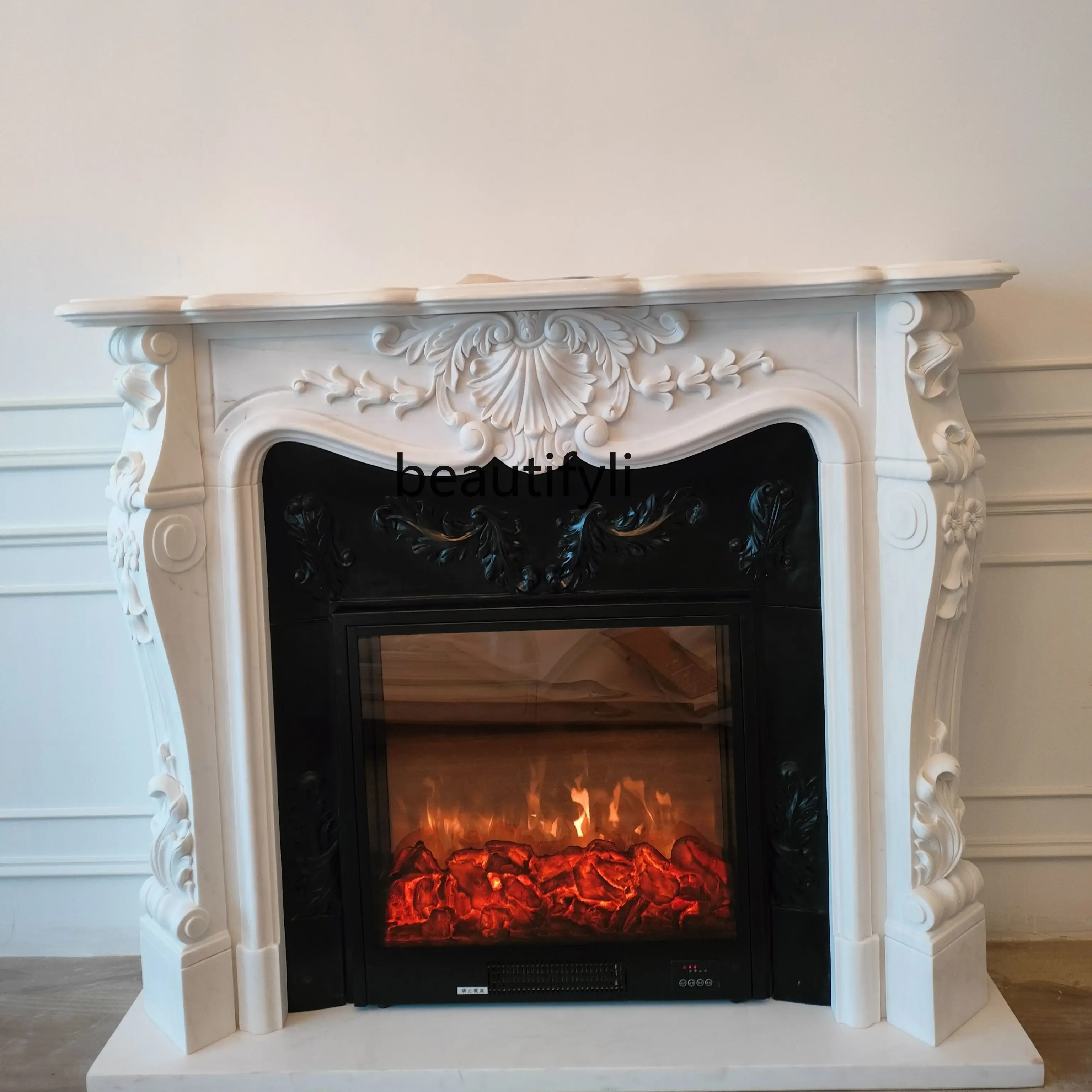 D80  Marble mantel, indoor home villa stone fireplace European style fireplace