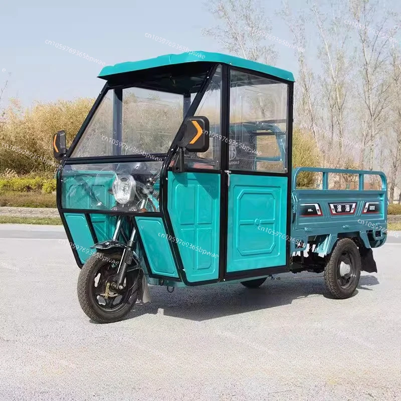 Electric Tricycle Carport Canopy Cab Canopy Plastic Iron Sheet Fully Transparent Thickened Three-wheel Rain Awning